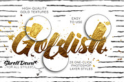 Goldish Kit. Gold Styles with Extras, a Layer Style Add-On by Ruslan Zelensky (Thumbnail 3 of 5)