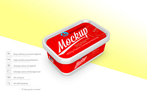 Plastic Container Mockup 400g