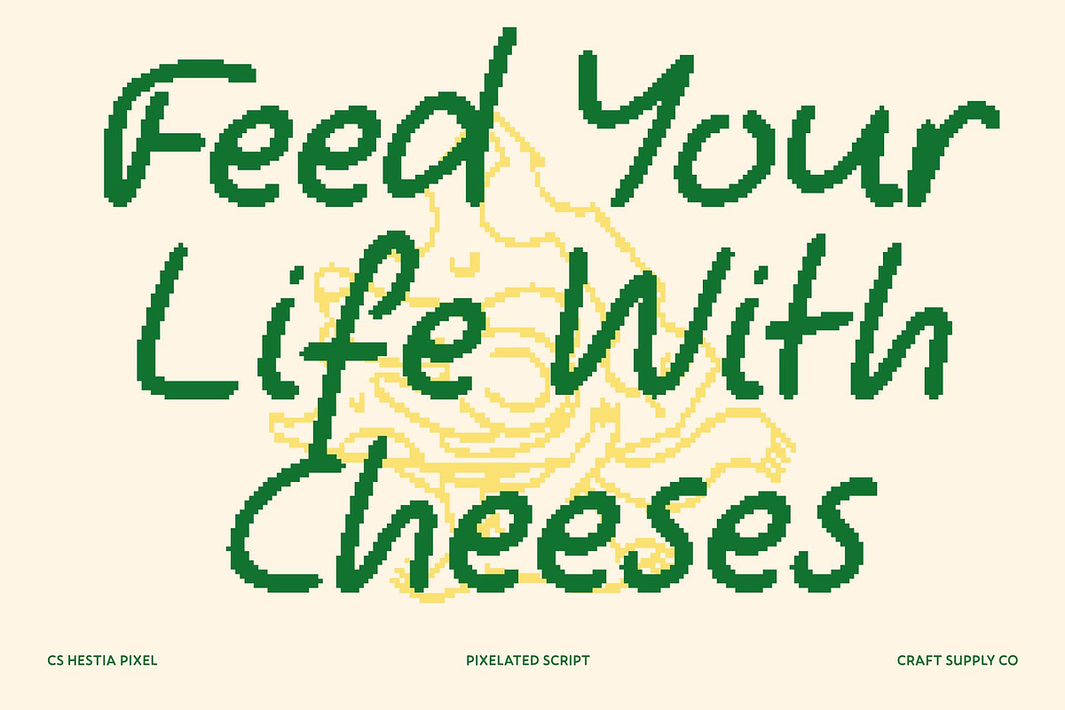 CS Hestia Pixel, a Handwritten Font by Craft Supply Co. (Photo 2 of 8)