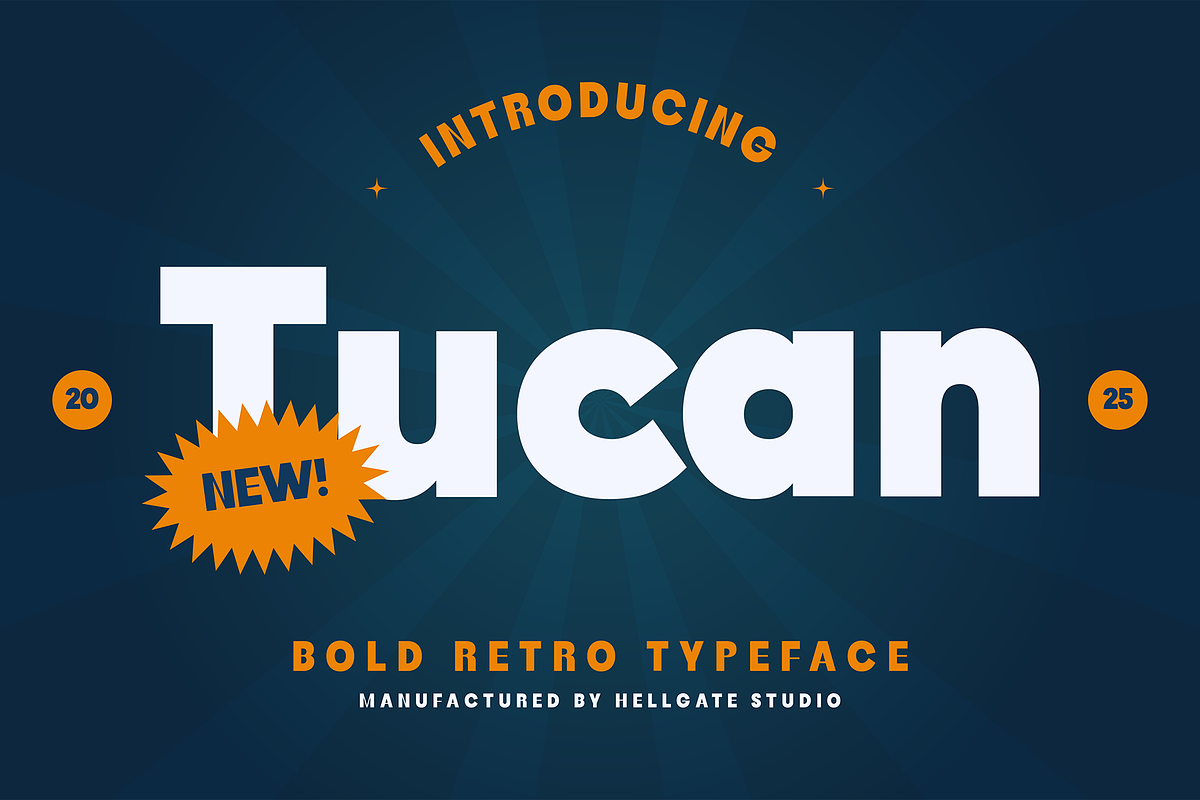 Tucan Bold Retro Typeface, a Sans Serif Font by GRVS Studio (Photo 1 of 4)