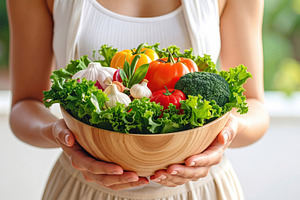 Woman Holding Bowl of Fresh Vegetables, a Food & Drink Photo by Davizro's Market