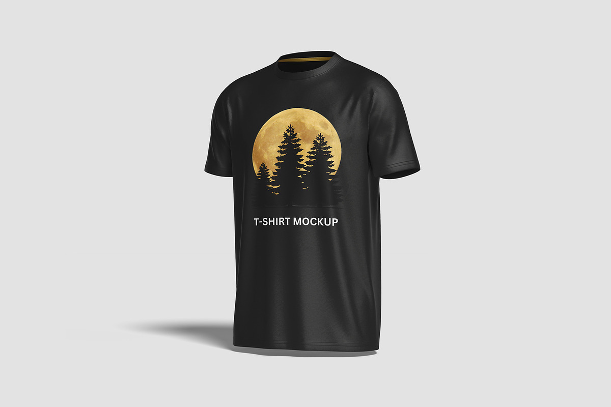 Realistic T-Shirt Mockup, an Apparel Mockup by graphiccrew (Photo 4 of 12)