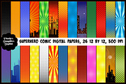 Superhero Comic Pop Art Papers, a Pattern Graphic by FrankiesDaughtersDesign (Thumbnail 1 of 11)