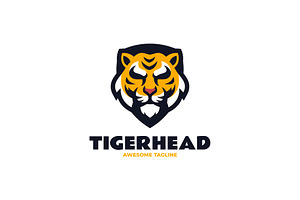 Mascot Tiger Head Logo Design, a Branding & Logo Template by Artnivora.Std