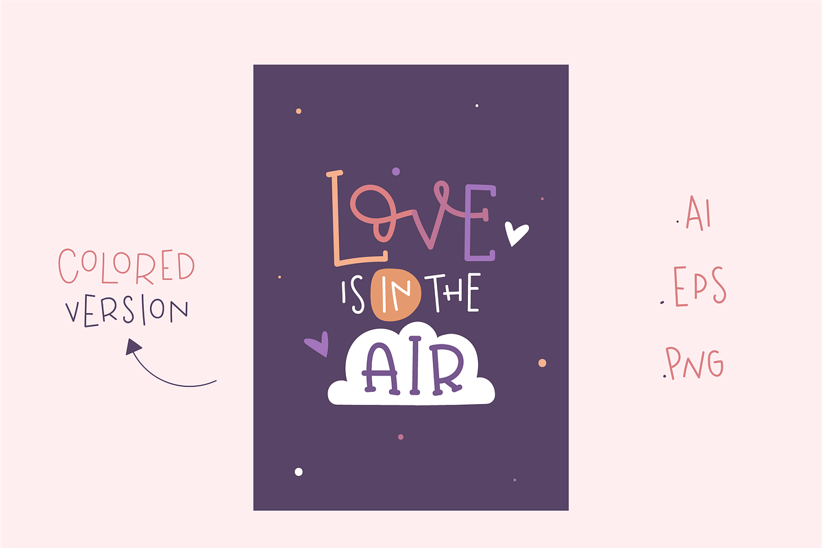 Love collection - 3 love letterings, an Illustration by Camila Dinnebier (Photo 3 of 5)