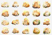 Summer Fat Cat Watercolor, an Illustration by Gemstone (Thumbnail 2 of 12)