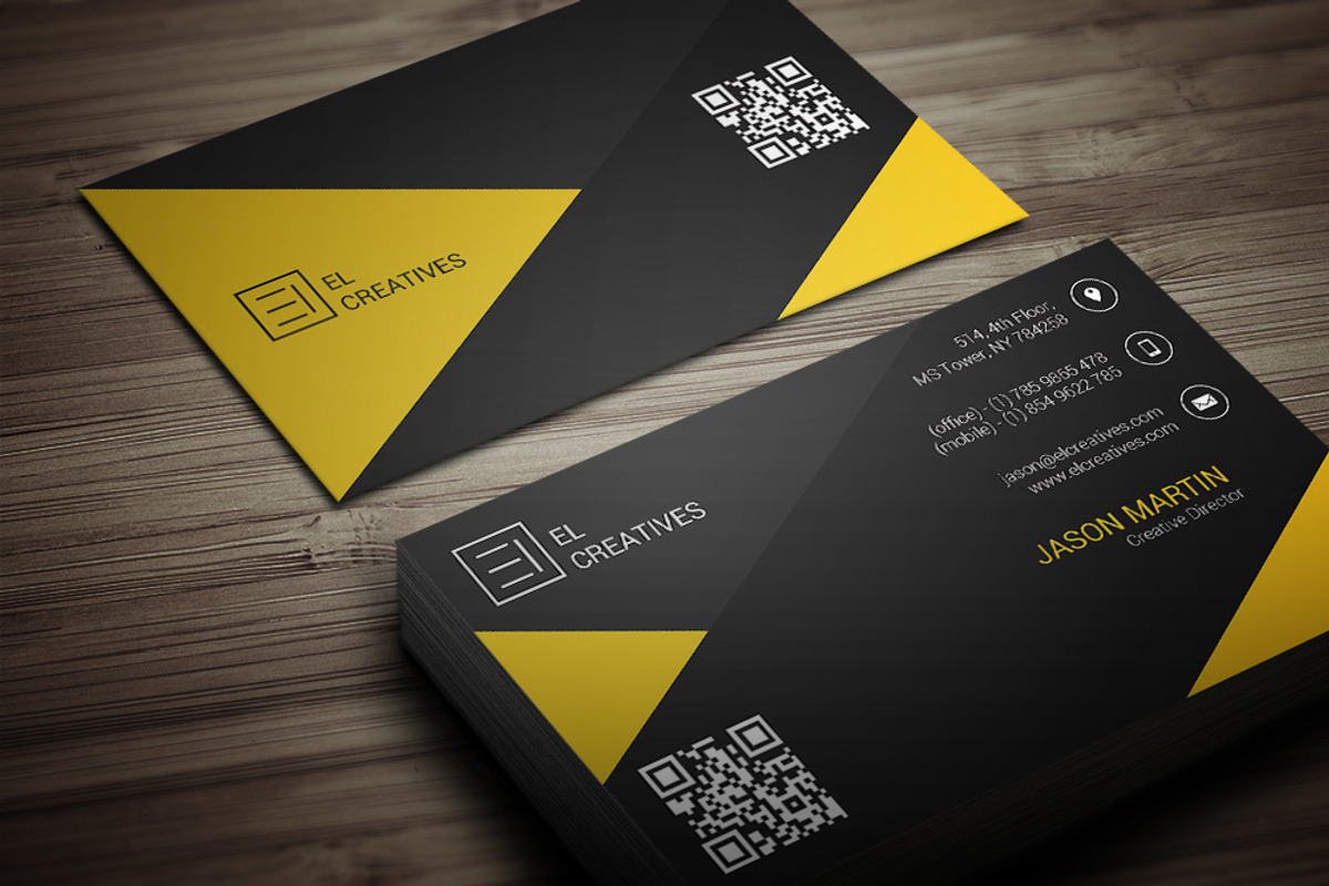 Creative Dark Business Card, a Business Card Template by bouncy (Photo 2 of 4)