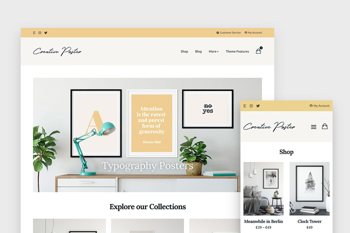 Creative Poster - Minimal Theme, a WordPress Template by Hello Detail (Photo 1 of 6)