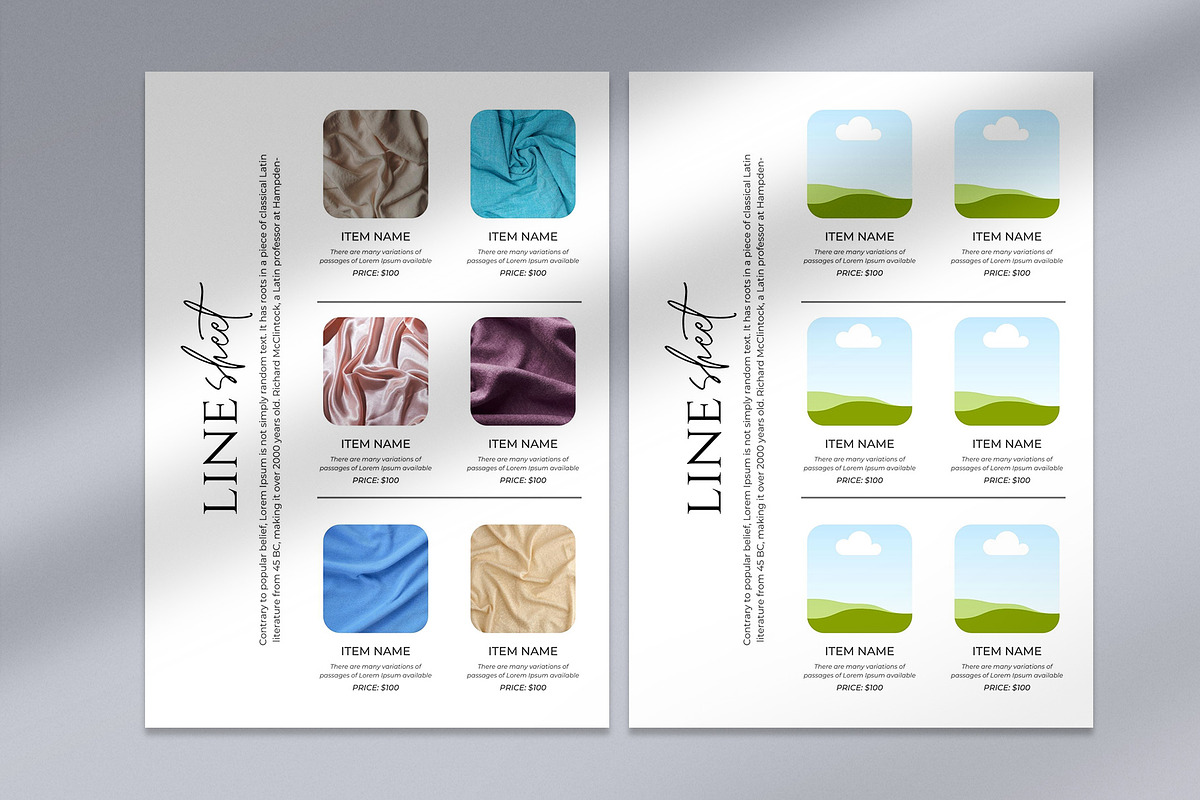 Line Sheet Canva Template, a Stationery Template by Graphic Fabrica (Photo 5 of 9)