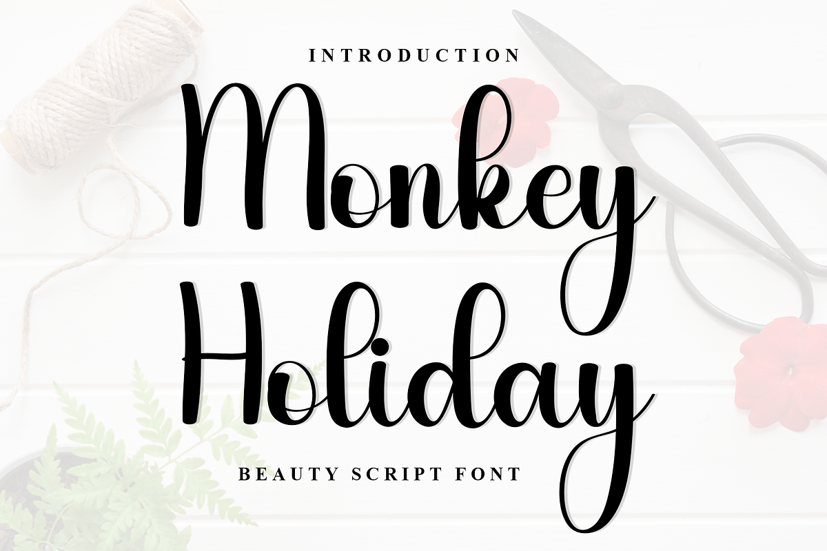 Monkey Holiday, a Handwritten Font by InermediaSTUDIO (Photo 1 of 7)