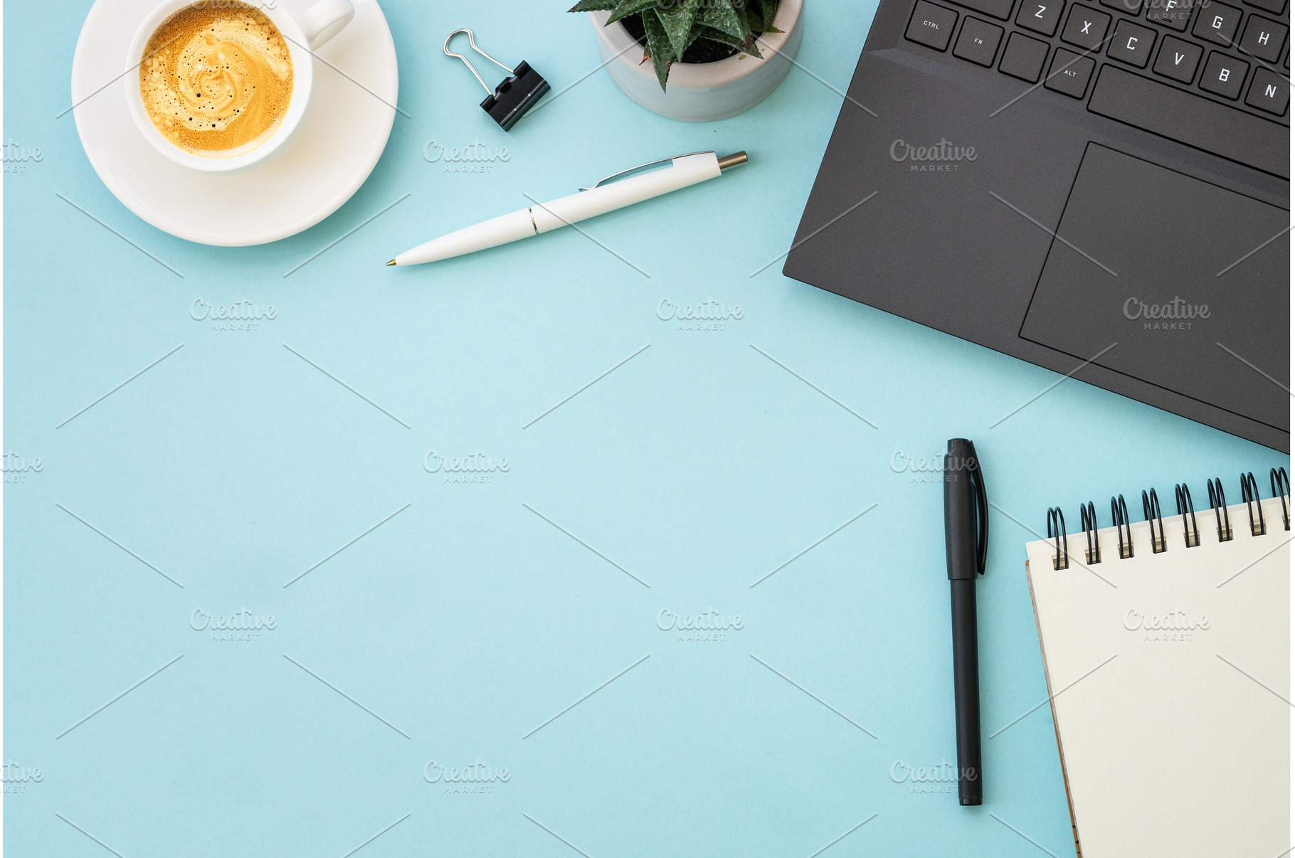 Office table desk with laptop, a Business Photo by Nadia-nb