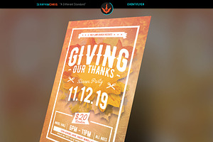 Giving Thanks Holiday Flyer