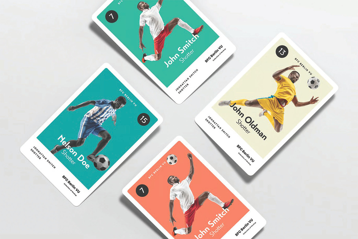 Premium Trading Cards Mockup, an Advertising Mockup by DesignRushMarket (Photo 14 of 14)