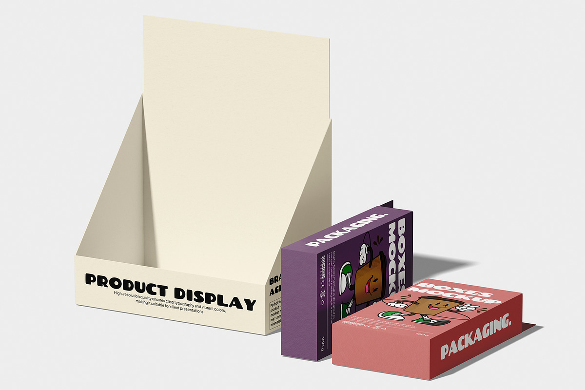 Display Boxes Mockup, a Packaging Mockup by Unerispace (Photo 4 of 5)