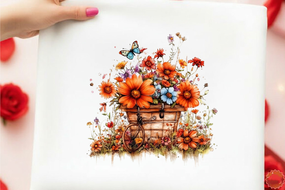 Spring Flower Basket Clipart, an Illustration by designcity5 (Photo 3 of 5)
