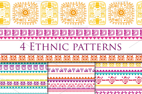 Ethnic Seamless Patterns preview 6