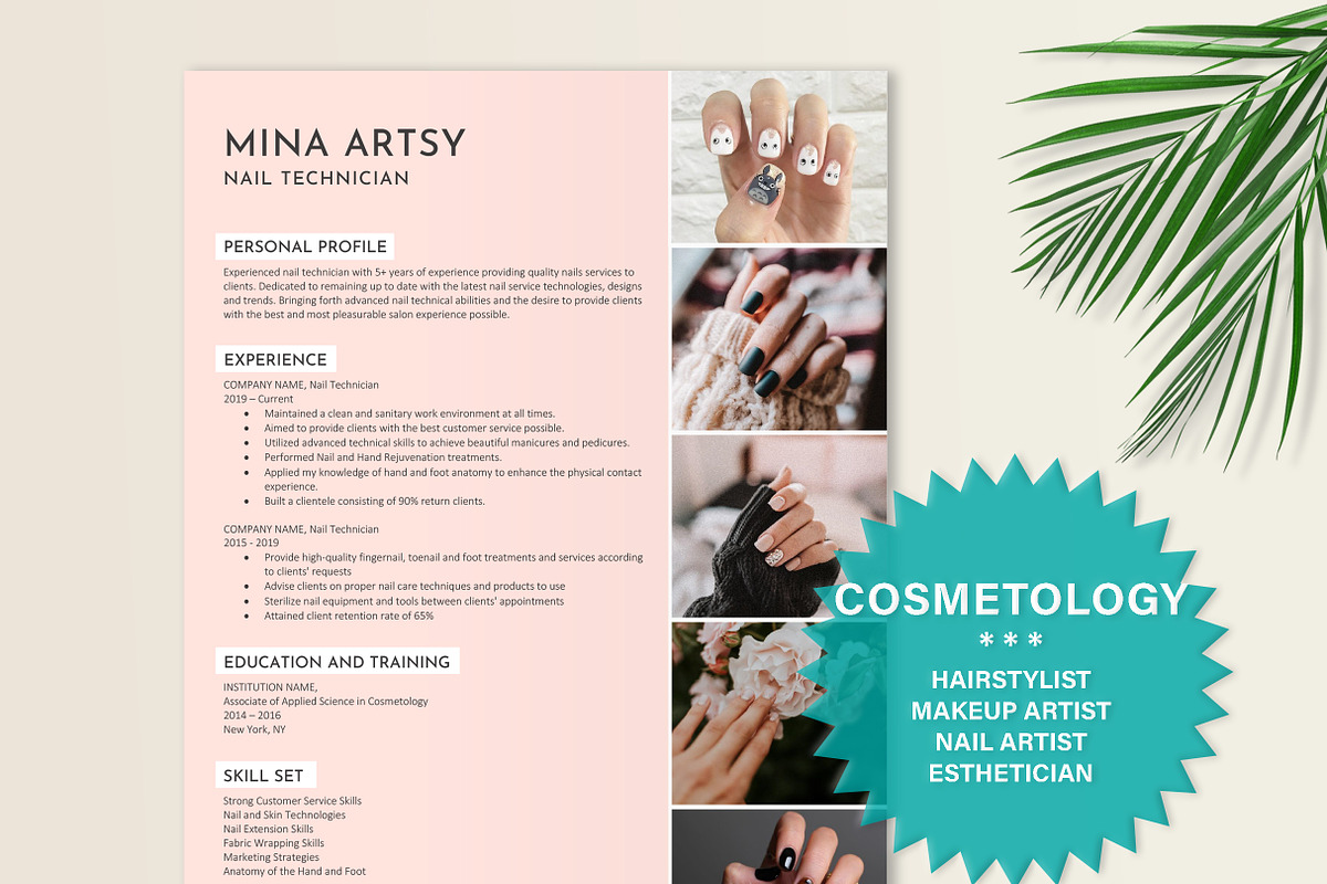 Nail Technician Resume Template, a Resume Template by Stanin Studio (Photo 1 of 10)