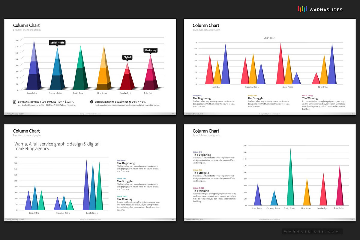 PowerPoint Charts & Graphs, a Presentation Template by Warna Works (Photo 9 of 40)