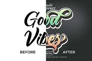 Editable Text Effect Sticker Style