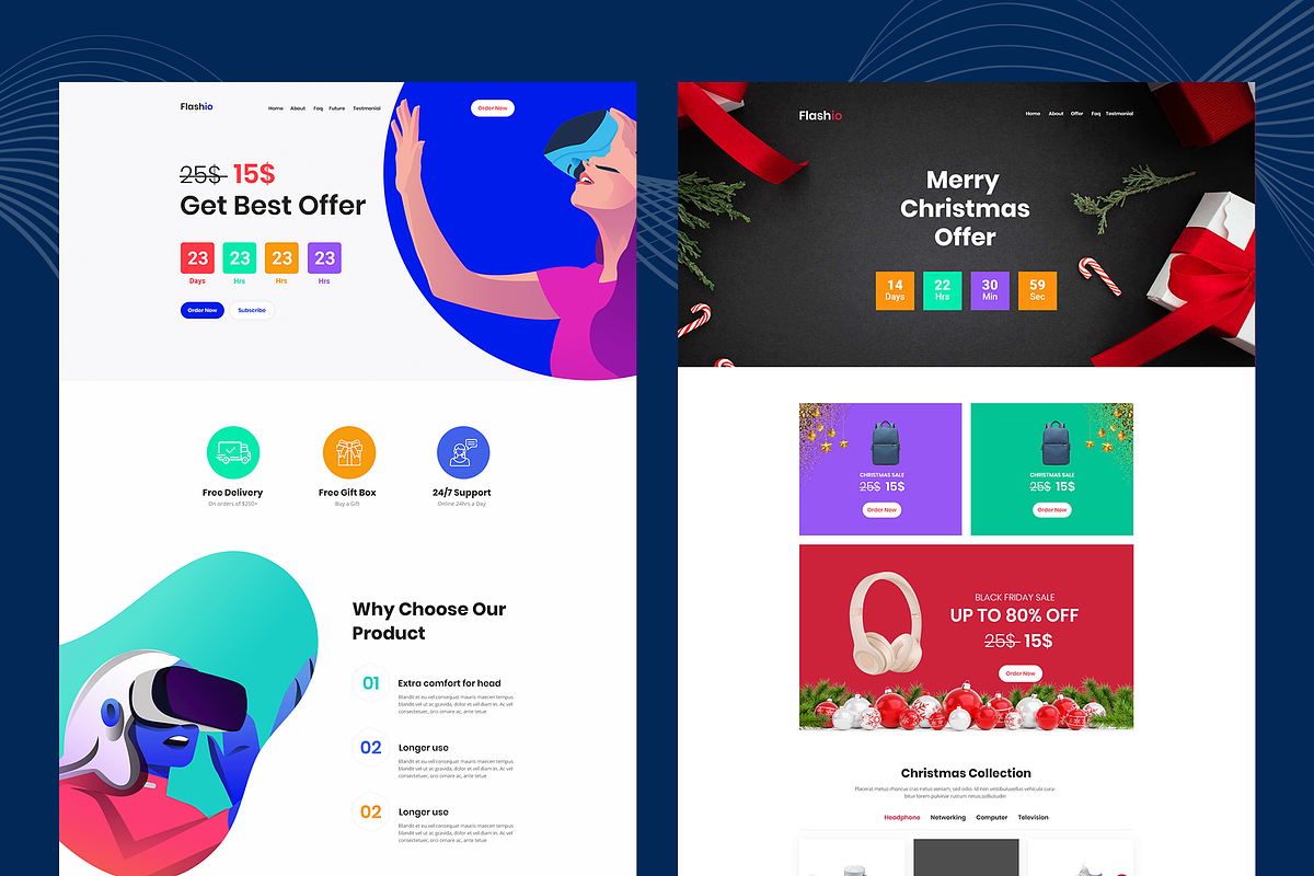 Flashio - Landing Page HTML Template, a HTML Template by THESOFTKING (Photo 2 of 4)