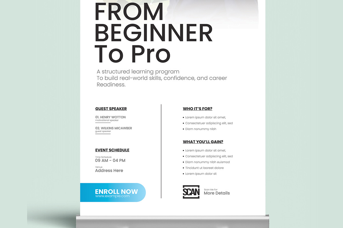 Leadership Conference Roll Up Banner, a Stationery Template by ContestDesign (Photo 3 of 3)
