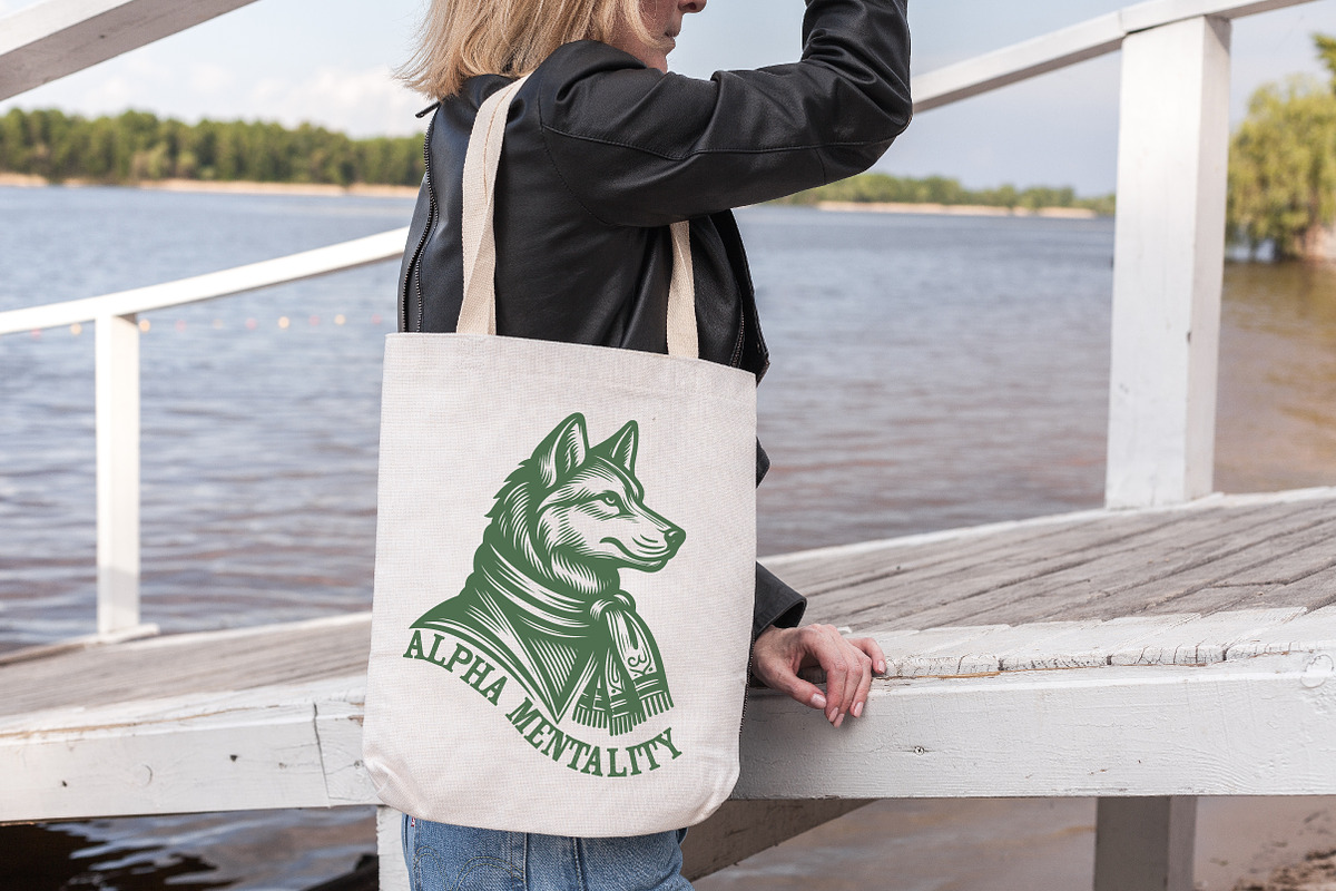 Retro Wolf Design with Swagger, an Illustration by Pixels.Craft (Photo 4 of 7)