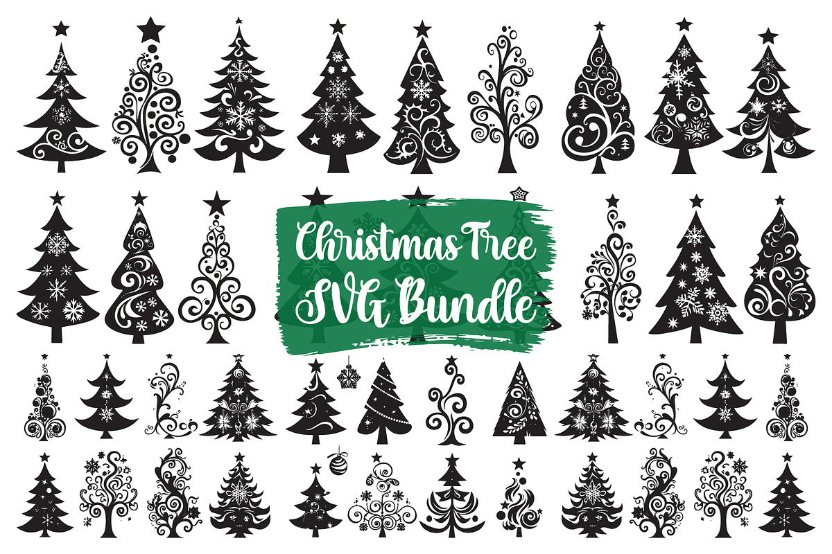 Holiday Tree Clipart & SVG Pack, an Illustration by jahid234