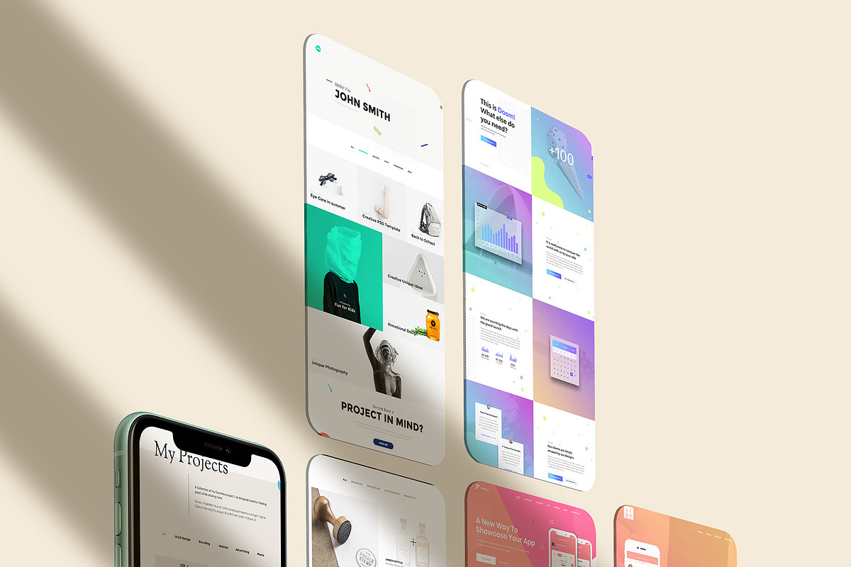 ALL 3D iPHONE MOCK-UP BUNDLE VOL-1, an iPhone Mockup by Graphicsworld125 (Photo 37 of 62)