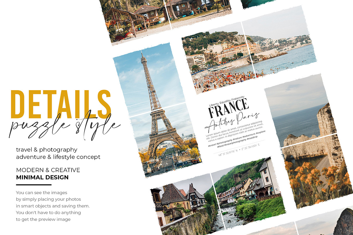 Travel Instagram Puzzle, a Social Media Template by illycreative (Photo 2 of 8)