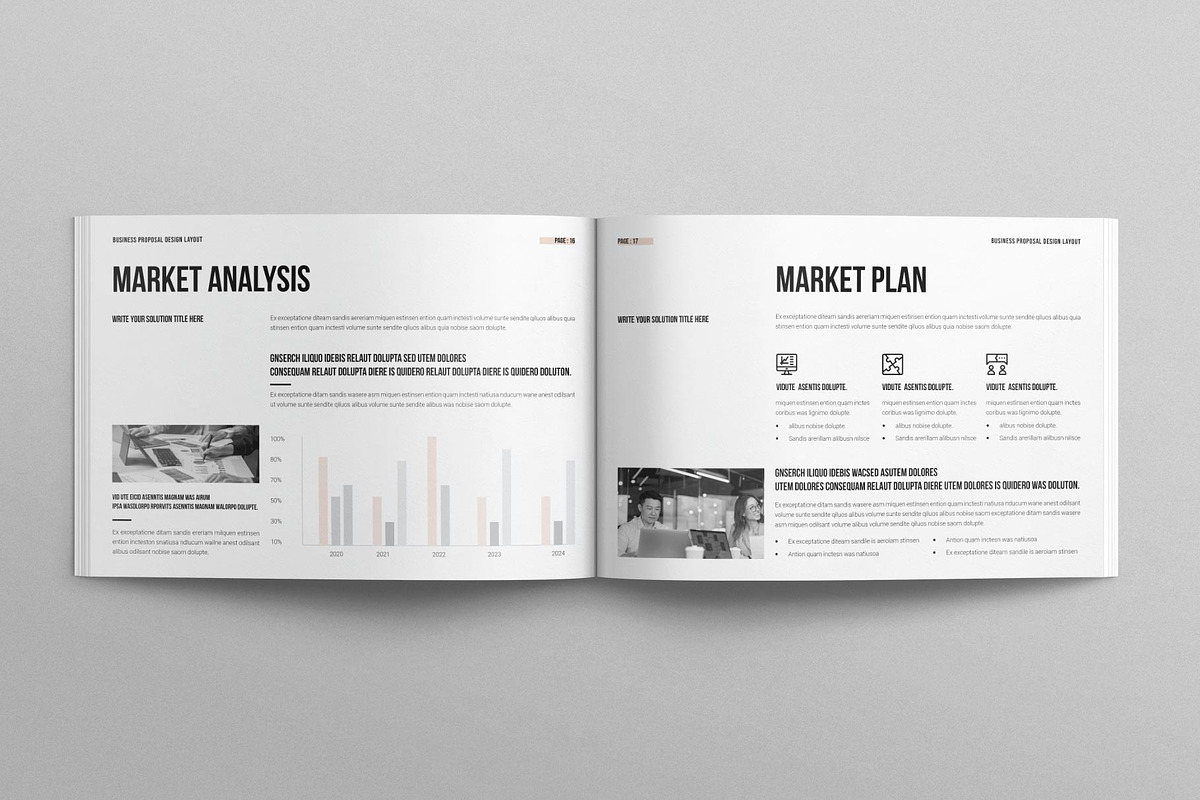 Business Proposal Template Landscape, a Brochure Template by MassiveCreator (Photo 6 of 8)