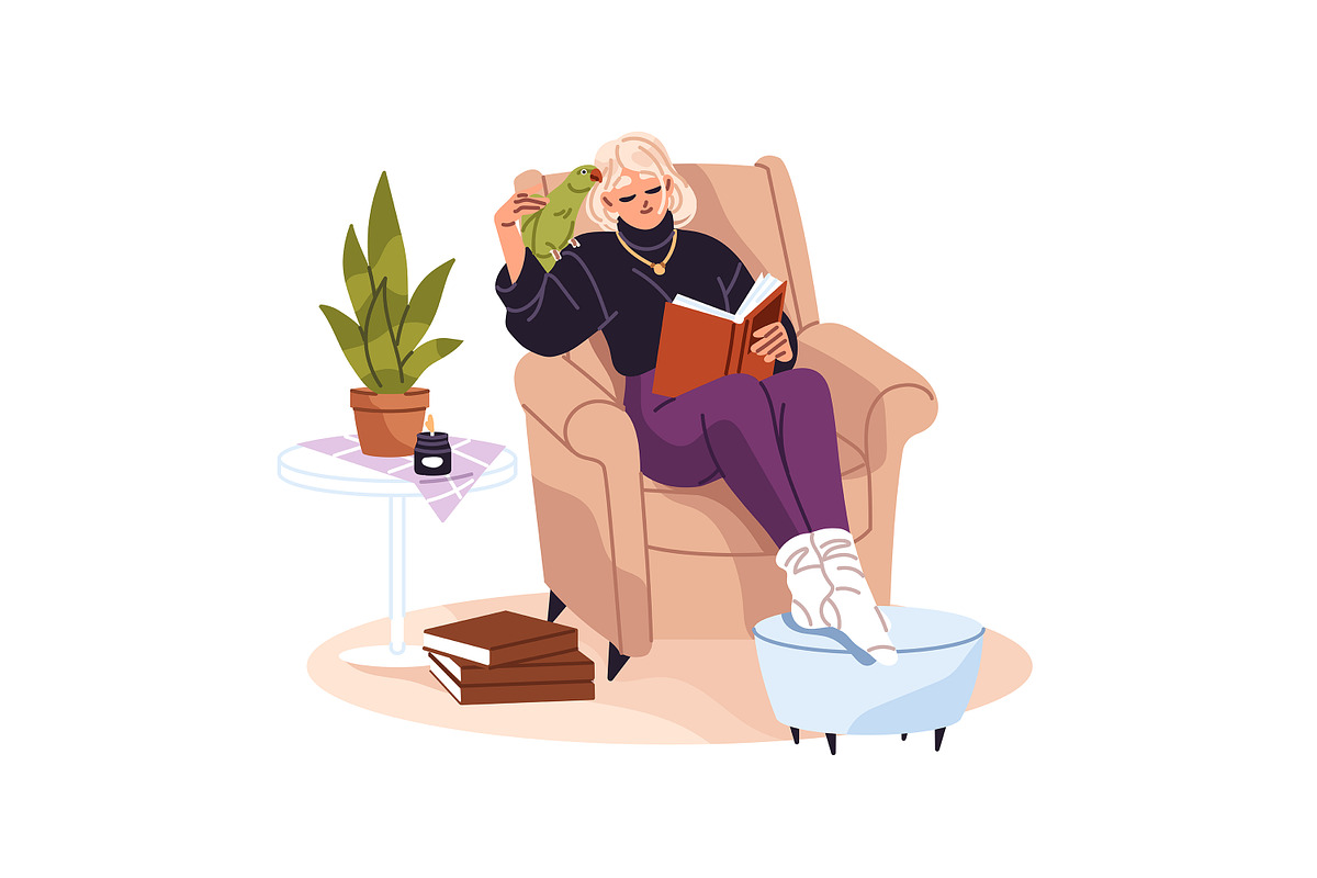 Happy people with cute pets set, an Animal Illustration by PaperTrident (Photo 2 of 9)
