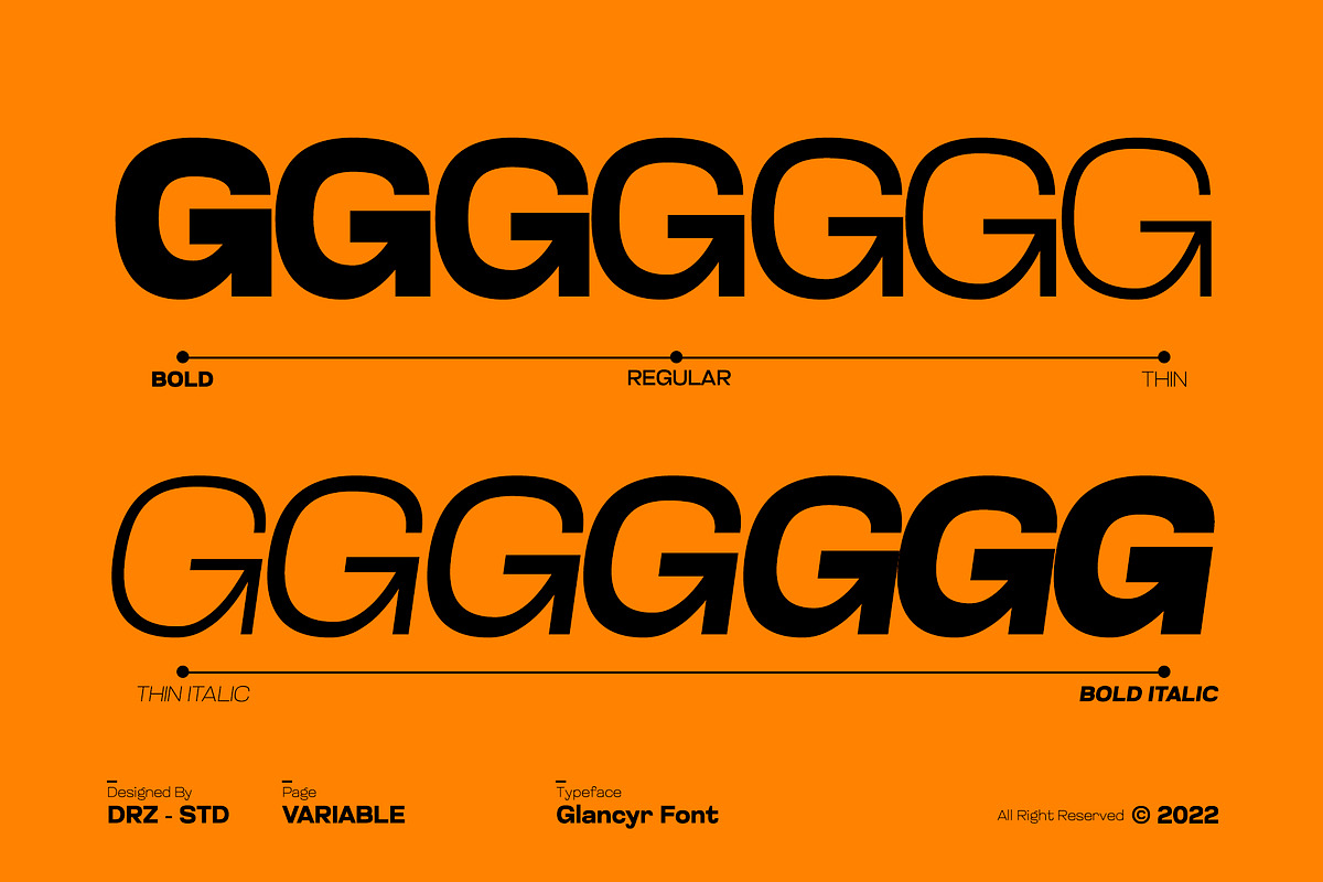 Glancyr – Modern Geometric Font, a Sans Serif Font by Drizy (Photo 3 of 9)