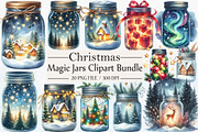 Christmas Magic Jars Clipart Bundle, an Illustration by Libby Wishes (Thumbnail 1 of 7)