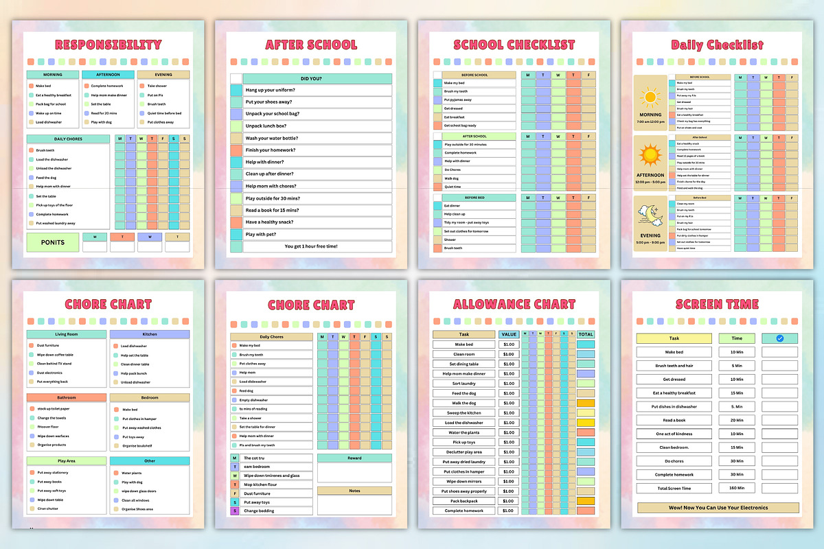 2026 Kids Chore Charts preview 4