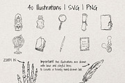 Dark Academia Sketch Bundle, an Object Illustration by Artalia (Thumbnail 4 of 5)