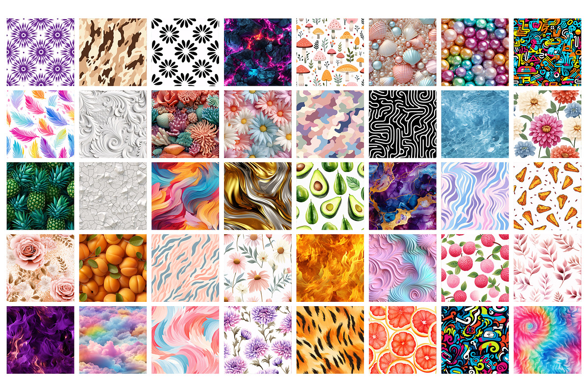 Seamless Pattern Mega Bundle, a Pattern Graphic by Forhadx5 (Photo 7 of 18)