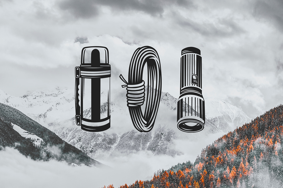 Camping and adventure emblems, an Object Graphic by DOBROGRAPH (Photo 4 of 6)