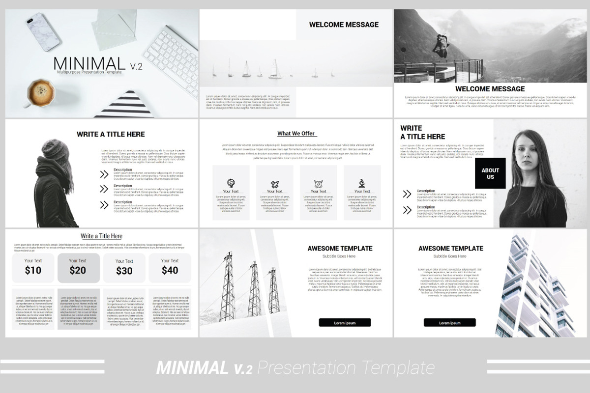 Minimal v.2 Powerpoint Template, a Presentation Template by Presentation Official (Photo 2 of 11)