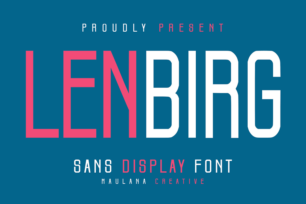 Lenbirg Sans Display Font, a Sans Serif Font by Maulana Creative (Photo 1 of 7)