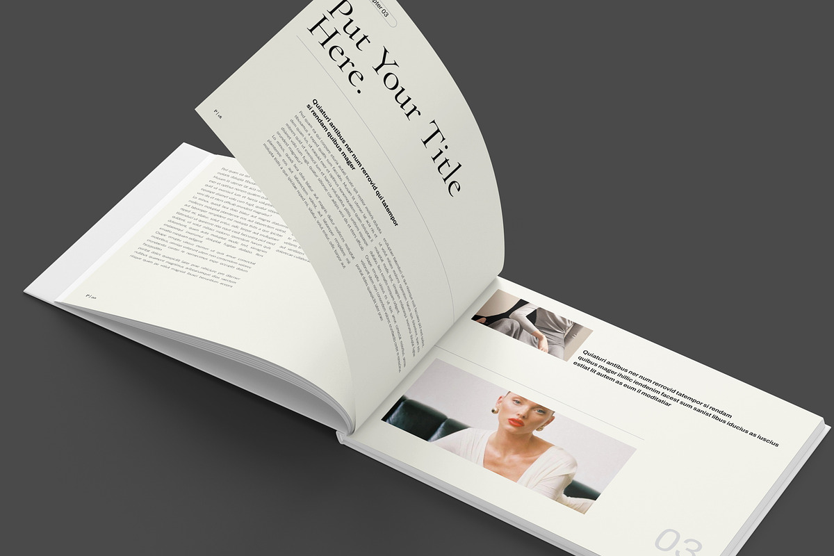 Book Title Layout Landscape Template, a Brochure Template by NorthPeak (Photo 8 of 15)