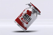 Metal Milk Flask Mock-Up, a Product Mockup by DesignRushMarket (Thumbnail 3 of 7)
