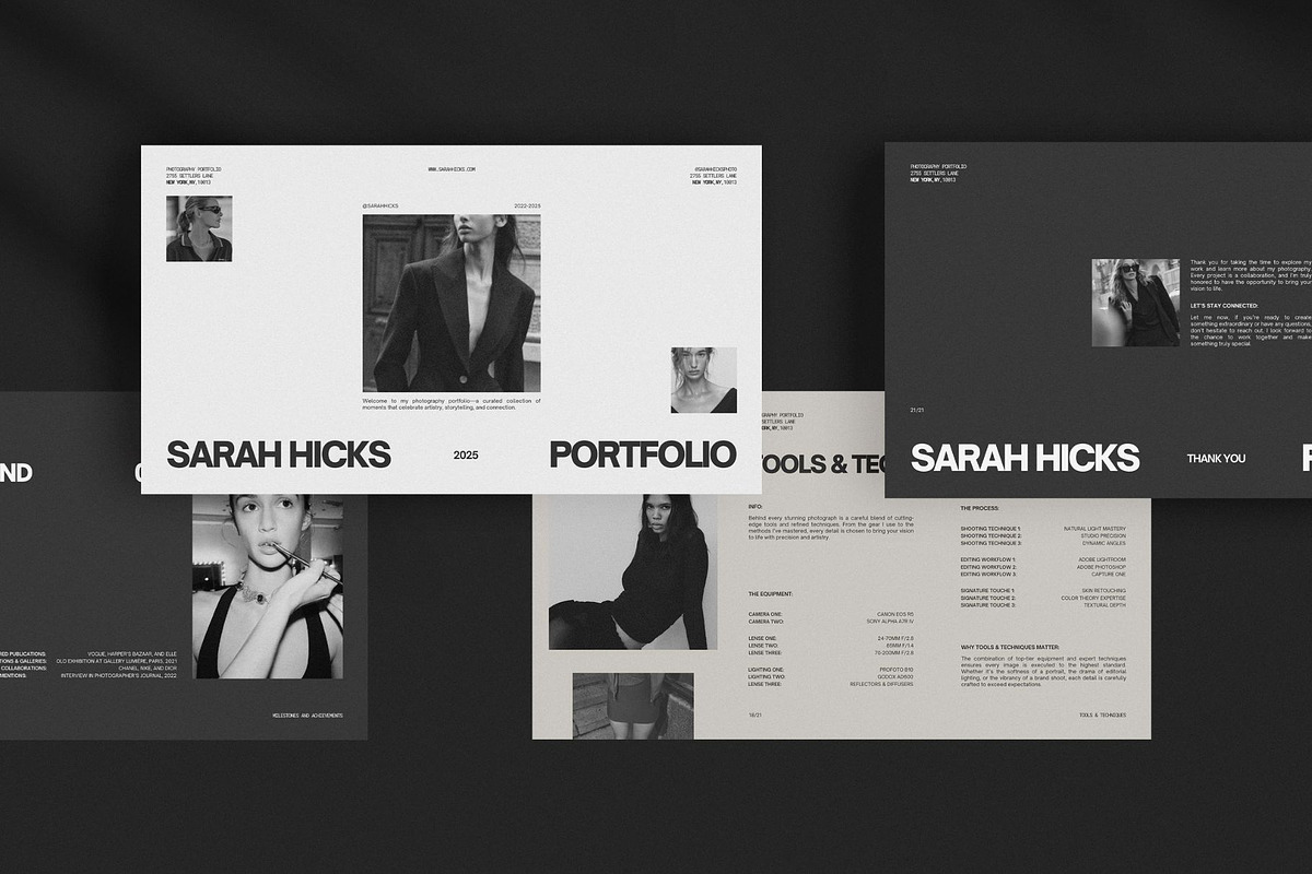Photography Portfolio Canva Template, a Presentation Template by Amaré Creative (Photo 2 of 7)