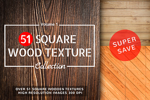 51 Square Wood Texture Vol.1