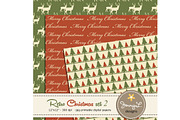 Retro Christmas Digital Papers 2, a Pattern Graphic by JennyL Designs (Thumbnail 3 of 3)