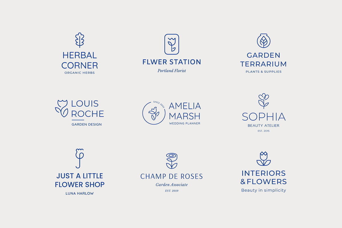Botanical Logo Kit, a Branding & Logo Template by Paulina Sara Design (Photo 7 of 11)