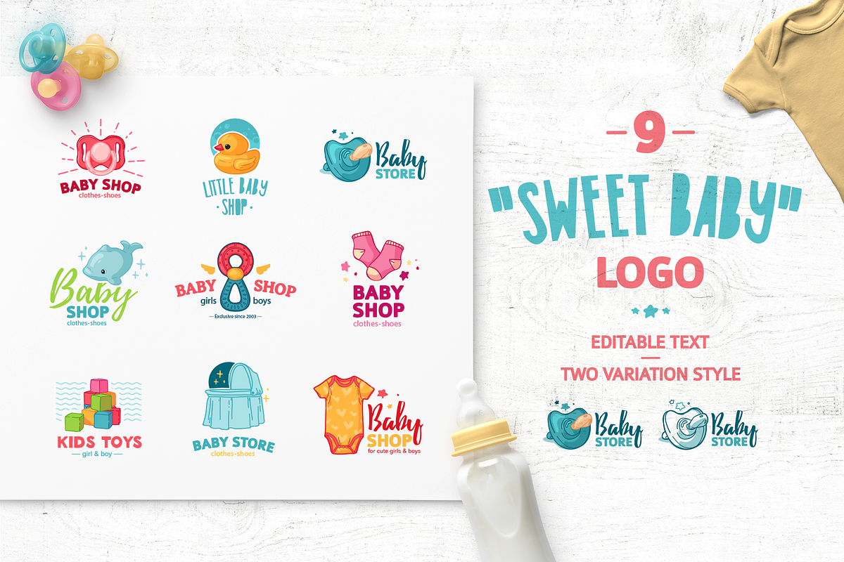 Cute Baby Shop Logo, a Graphic by Uniyok (Photo 1 of 5)