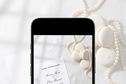 Pearl Invitation & RSVP Card Mockup, an Advertising Mockup by Serenefeeling (Thumbnail 6 of 7)