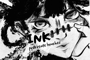 62 Inkflow Procreate ink Brushes