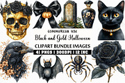 Luxury Black and Gold Halloween PNG, an Illustration by Craft Nest (Thumbnail 1 of 6)