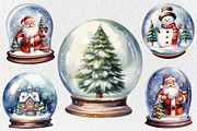 Christmas Snow Globe Clipart Bundle, an Illustration by Moon Studio (Thumbnail 3 of 11)